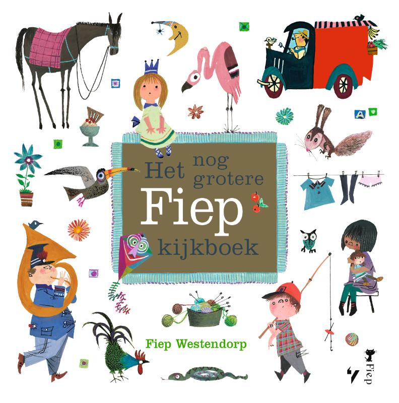 Liefhebbers van Fiep Westendorp (wie niet dus?) opgelet! Het grote Fiep kijkboek is nog groter geworden en als een prachtig, dik kartonboek met glimmend gouden bedrukking verschenen.