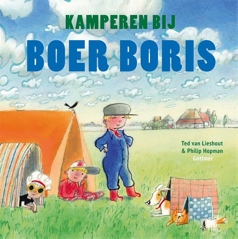 Ik zet wel een tent voor je op, Berend, kijk:
in het weitje daarginds bij het hek aan de dijk.
Maar dan wil zusje Sam ook mee en daarna de dieren... En zo heeft Boer Boris aan het einde van dit fenomenale  kampeeravontuur de leukste camping die je ooit zal zien in een op elkaar gebouwd.
Hoe knap dat ook het eenentwintigste deel in deze lievelingsserie wederom uitmuntend is. Het uitzonderlijke rijm van Ted van Lieshout leest geweldig voor. En Philip Hopman kan niet alleen alles tekenen (en hoe!), maar ook vanuit elk perspectief.  We hebben ontzettend veel plezier gehad bij het bedenken van al het moois dat we bij dit boek maakten:
♡ een Boekwijzer Bordspel (met een spelvariant voor 2+ en 5+)
♡ een Boekwijzer Boekenlegger met open, uitnodigende vragen over het boek
♡ voorleesactiviteiten, even geweldig voor thuis als in de klas
