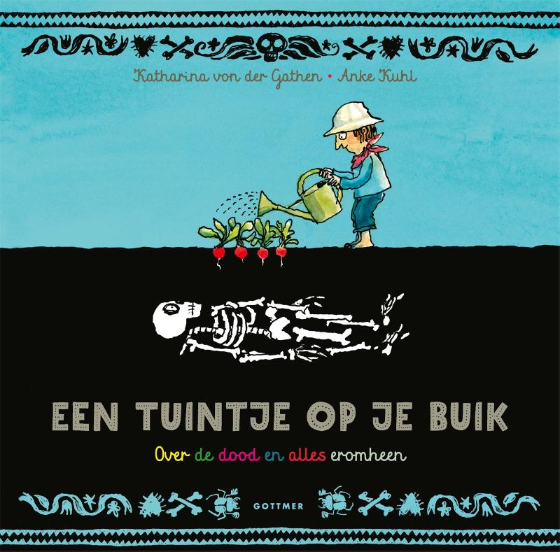 Hoe voelt het om te sterven? Doet het pijn? Wat gebeurt er precies met het lichaam? En waarom is onsterfelijk zijn zo fijn nog niet? Voor, na en tijdens: 'Een tuintje op je buik' laat uitgebreid zien wat de dood allemaal met zich meebrengt. Van bijzondere rituelen en opmerkelijke sterfgevallen tot de ervaringen van een begraafplaatstuinman en nog veel meer.
Met een mix van objectiviteit, warmte, ernst en verlossende grappen behandelen Katharina von der Gathen en Anke Kuhl (bekend van 'Dus jij en mama hebben het gedaan?!') opnieuw een existentieel onderwerp. Het resultaat is een geruststellend, onthullend boek, niet alleen over de dood, maar vooral juist over het leven. 'Een tuintje op je buik' is een mooi kinderboek en een hulpmiddel om met je kinderen over de dood te praten.