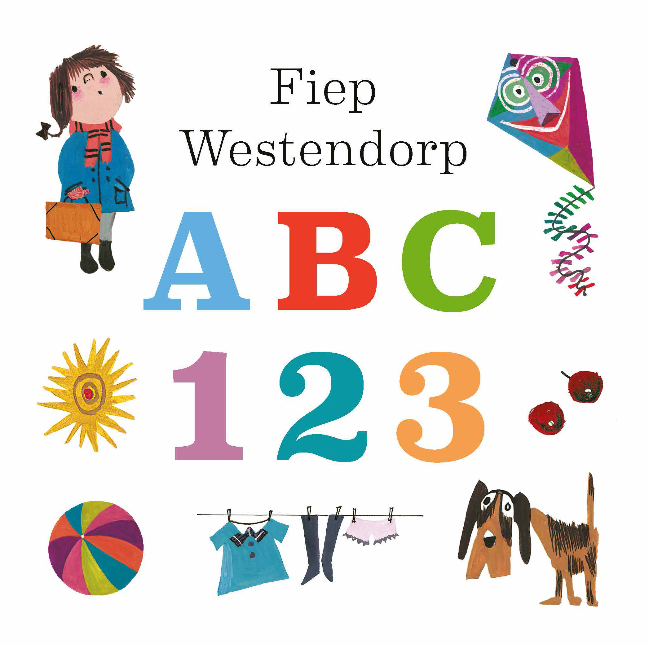 De Aa is van appels, auto en aap, de Bb van beer, brief en bal...
In het eerste gedeelte van lekker dikke kartonboek komt het hele alfabet aan bod. Elk woord wordt vergezeld door een illustratie van Fiep Westendorp. Haar karakteristieke tekeningen zijn zo fraai! Wat een genot om kinderen zo kennis te laten maken met letters. En als je alle letters van het alfabet op de kleurrijke middenpagina voorbij hebt zien komen, is het feest nog niet voorbij. Daarna volgen nog tien beeldschone spreads waarop kinderen tot tien leren tellen én heel veel te beleven is! Bekijk het inkijkexemplaar zeker even om een idee te krijgen!